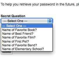 NY Times password reset question