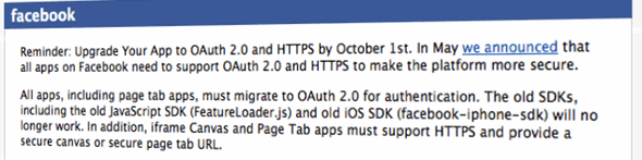 facebook upgrade reminder